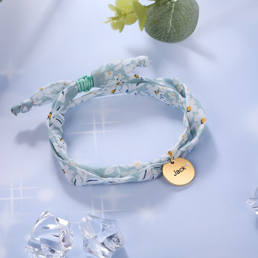 Customized Name & Birthstone Adjustable Bracelets For Women-Florence Scovel