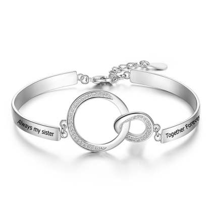 Personalized Engraved Name Circle Knot Bracelet-Florence Scovel