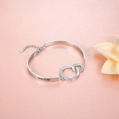 Personalized Engraved Name Circle Knot Bracelet-Florence Scovel