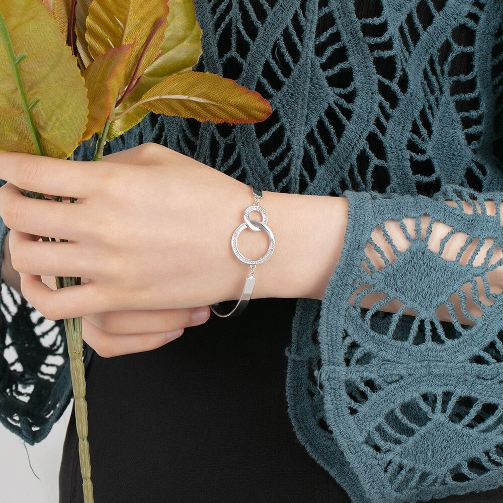 Personalized Engraved Name Circle Knot Bracelet-Florence Scovel