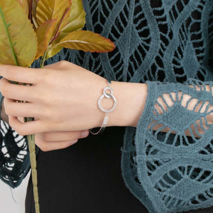 Personalized Engraved Name Circle Knot Bracelet-Florence Scovel