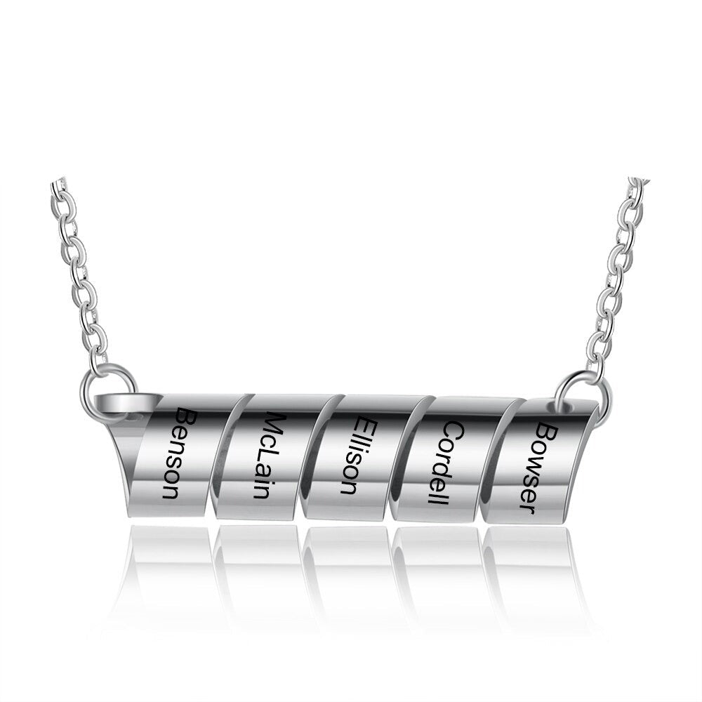 Personalized Engraved 5 Names Necklaces For Men-Florence Scovel