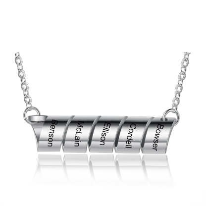 Personalized Engraved 5 Names Necklaces For Men-Florence Scovel
