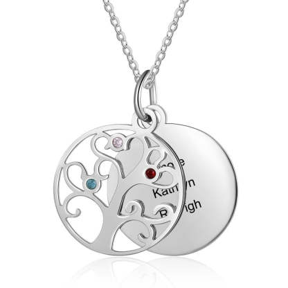 Personalized Filigree Family Tree Pendant-Florence Scovel