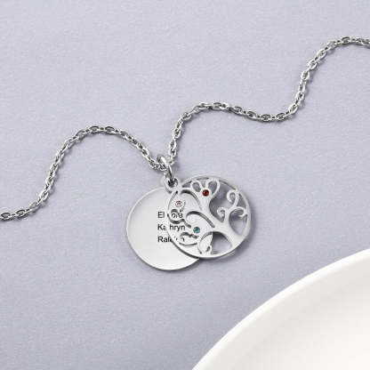 Personalized Filigree Family Tree Pendant-Florence Scovel