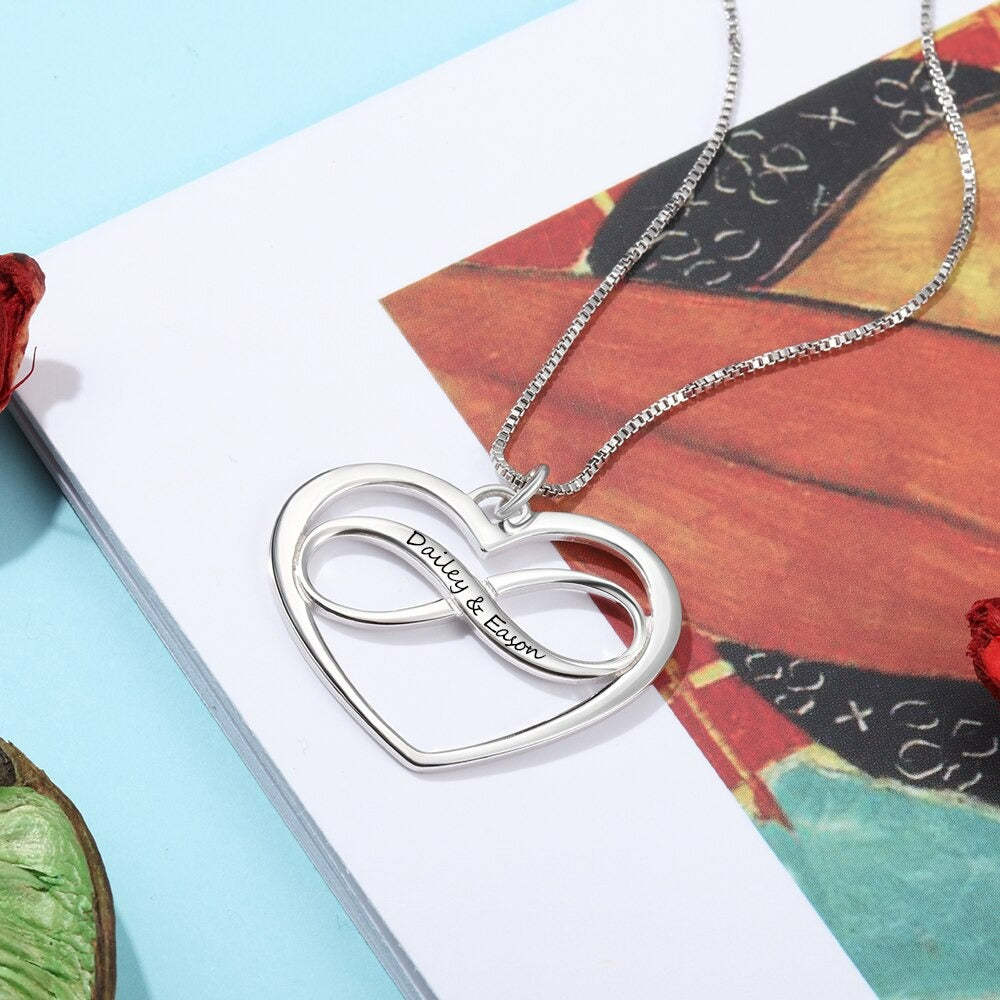 Personalized Infinity Heart Necklace-Florence Scovel
