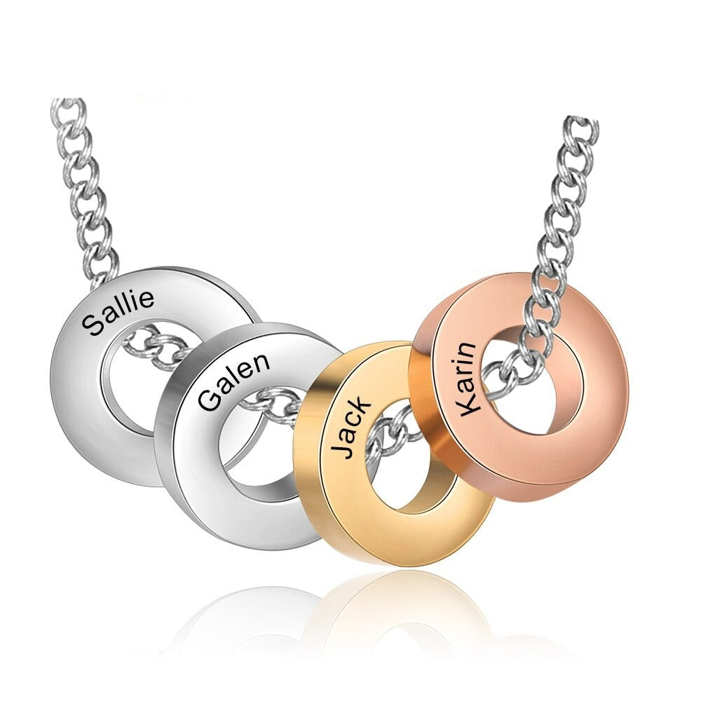 Personalized 4 Names Family Bead Necklace-Florence Scovel