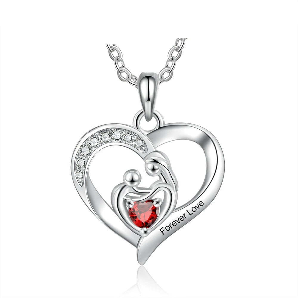 Personalized Mom Baby Heart Pendant-Florence Scovel