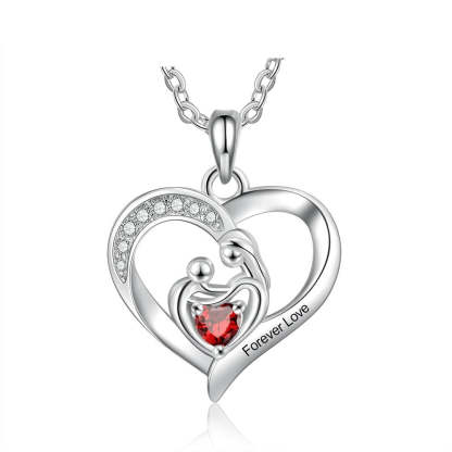 Personalized Mom Baby Heart Pendant-Florence Scovel