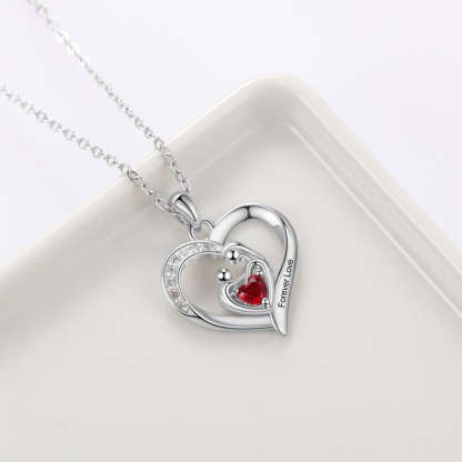 Personalized Mom Baby Heart Pendant-Florence Scovel