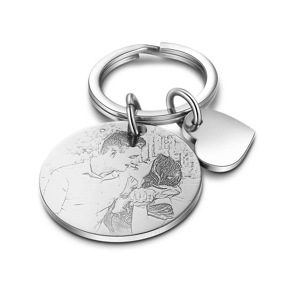 Personalized Name & Date Engraved Keychain-Florence Scovel