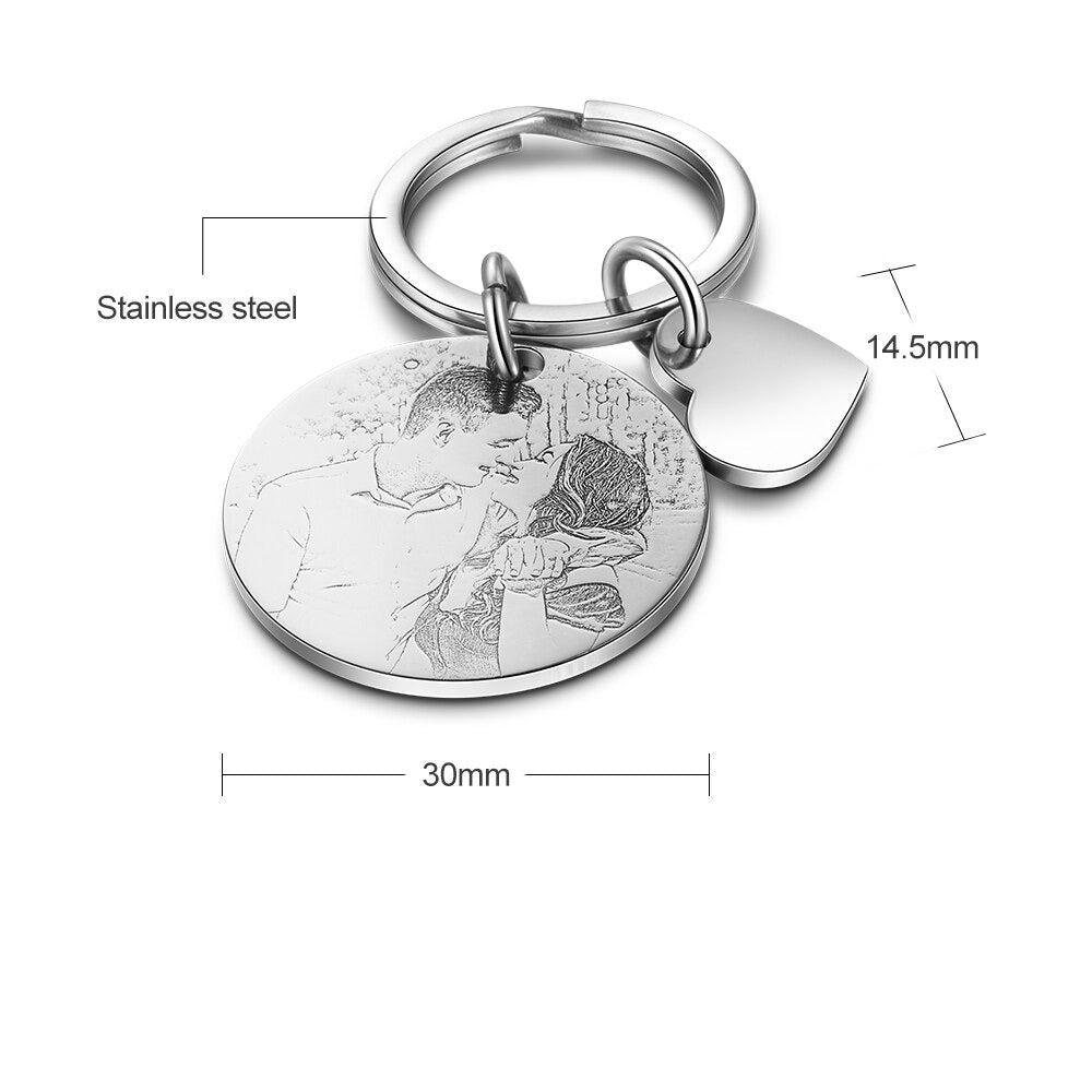 Personalized Name & Date Engraved Keychain-Florence Scovel