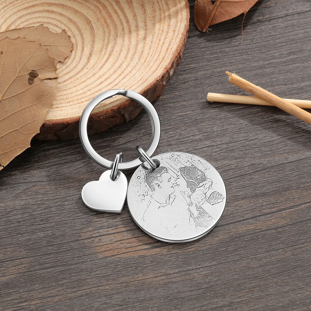Personalized Name & Date Engraved Keychain-Florence Scovel
