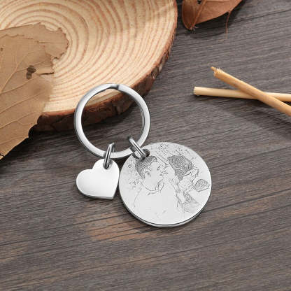 Personalized Name & Date Engraved Keychain-Florence Scovel