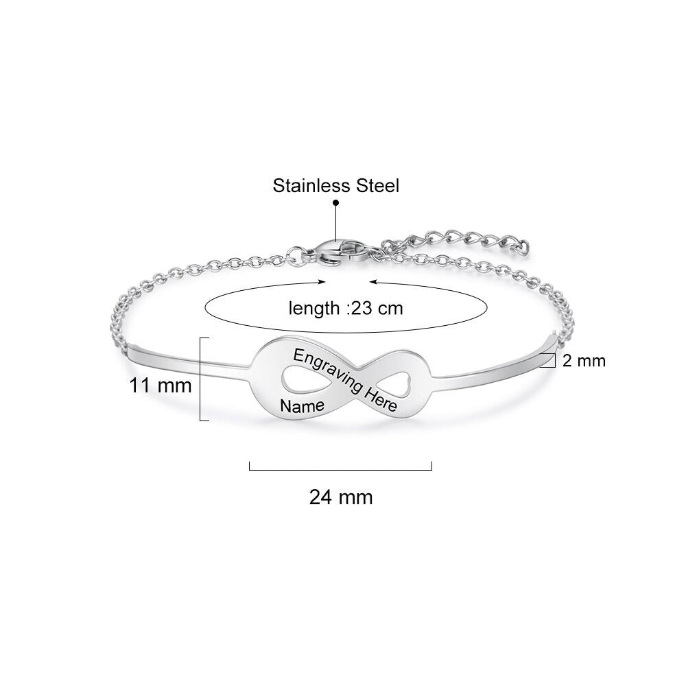 Engraved Infinity Bracelets With Name-Florence Scovel