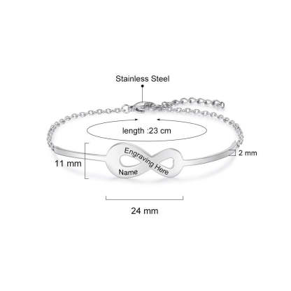 Engraved Infinity Bracelets With Name-Florence Scovel