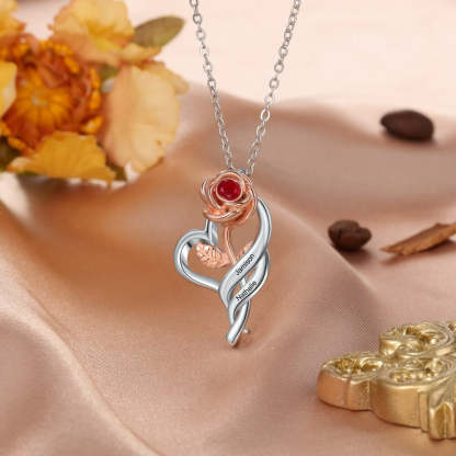 Personalized Engraved Rose Flower Pendant-Florence Scovel