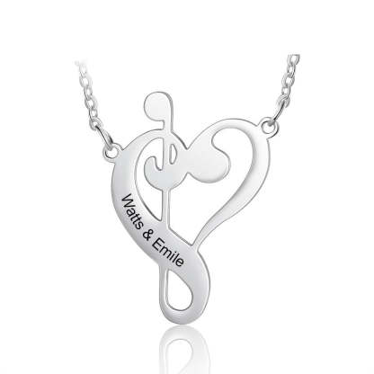 Personalized 2 Names Musical Pendant-Florence Scovel