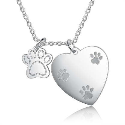 Personalized Pet Paw Engraving Necklace-Florence Scovel
