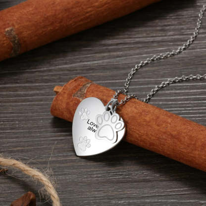 Personalized Pet Paw Engraving Necklace-Florence Scovel