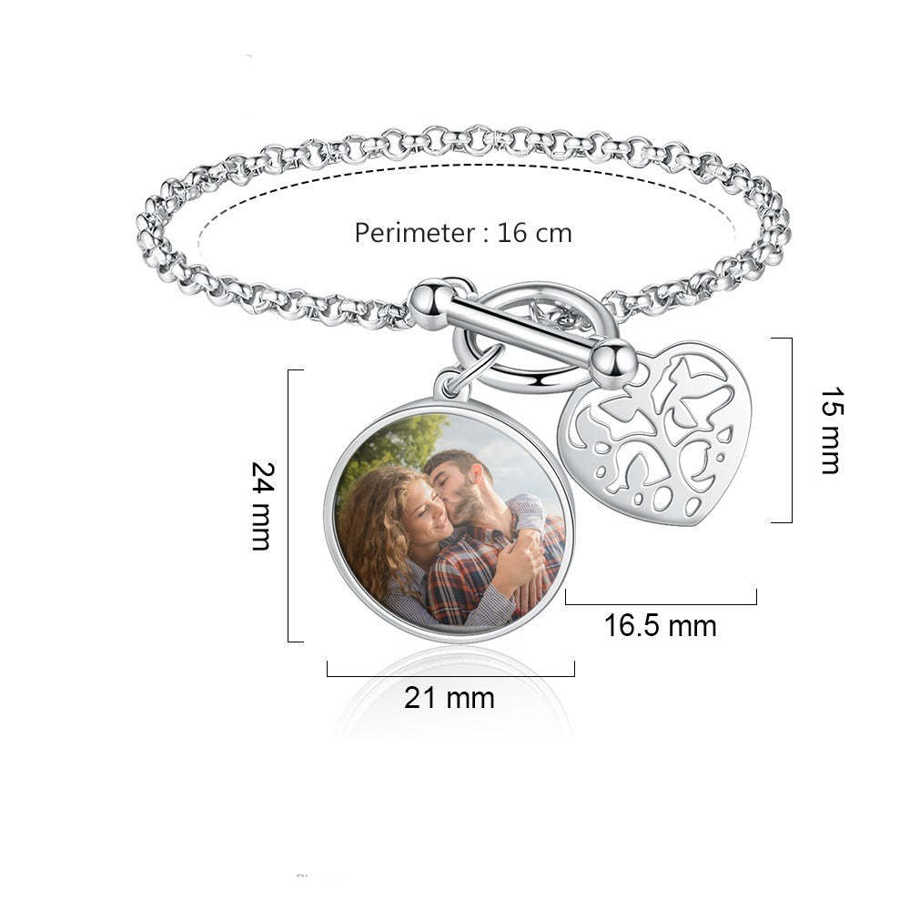 Personalized Photo Cordate Bracelet For Women-Florence Scovel