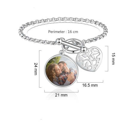 Personalized Photo Cordate Bracelet For Women-Florence Scovel