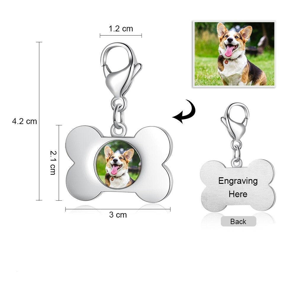 Personalized Photo Pet ID Tag Keychain-Florence Scovel