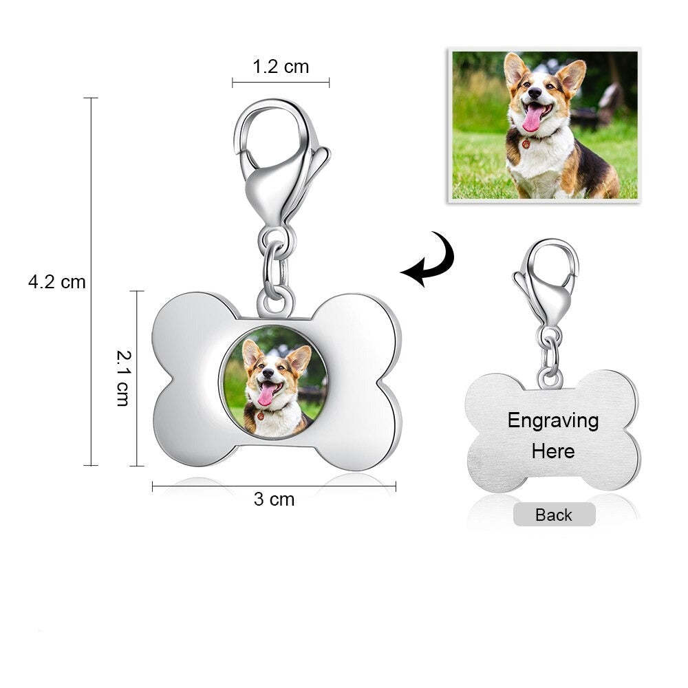 Personalized Photo Pet ID Tag Keychain-Florence Scovel