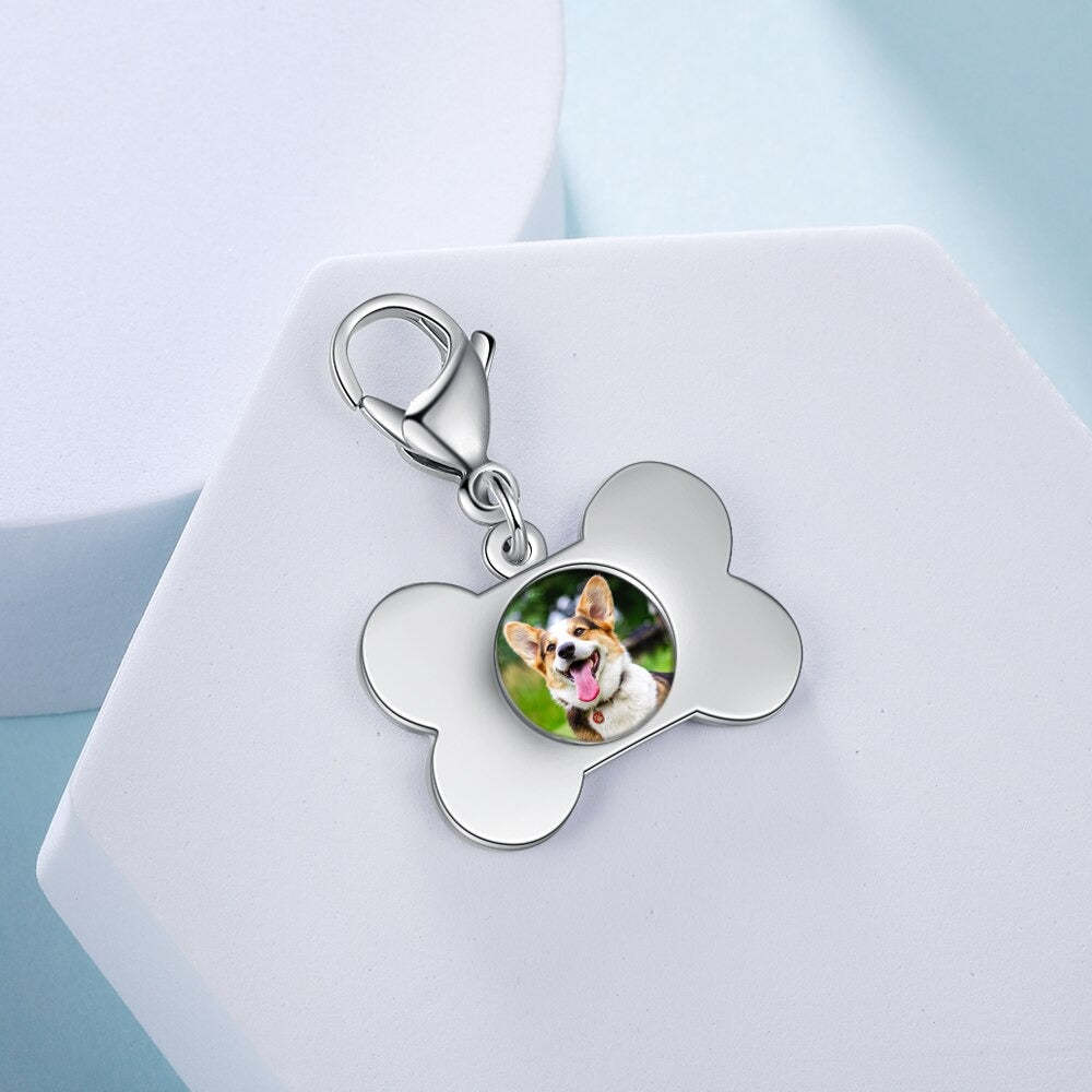 Personalized Photo Pet ID Tag Keychain-Florence Scovel