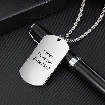 Personalized 1 Photo 1 Name 1 Date  Necklace-Florence Scovel