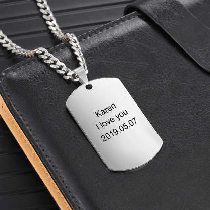 Personalized 1 Photo 1 Name 1 Date  Necklace-Florence Scovel