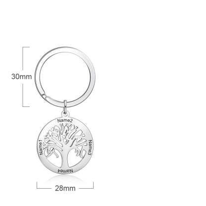 Stainless Steel Tree Shape Keychain-Florence Scovel