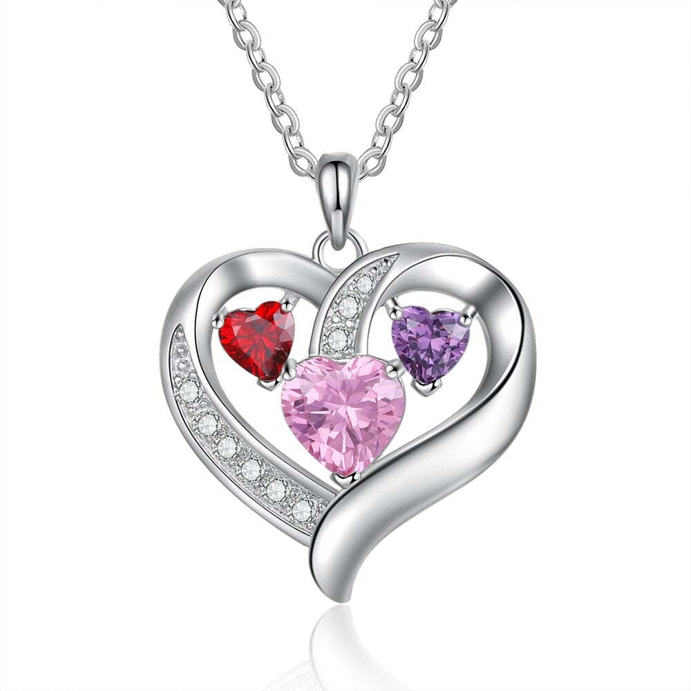 Personalized Name Engraved Heart Necklace-Florence Scovel