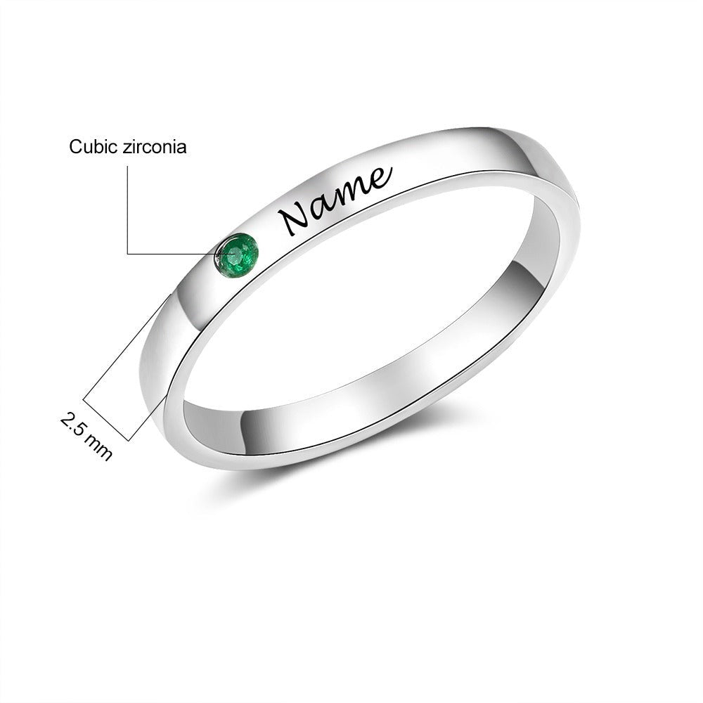 Silver Color Personalized Name Ring-Florence Scovel