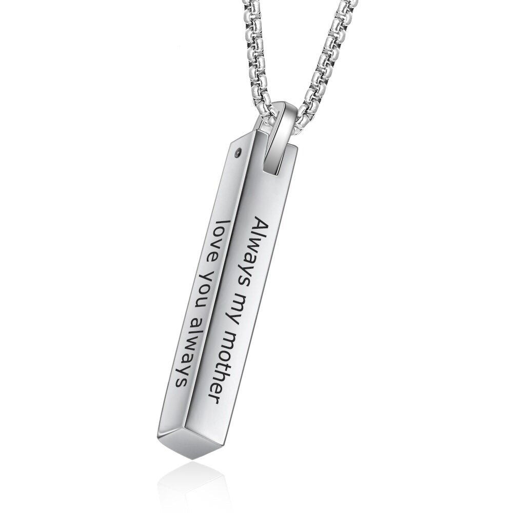 Personalized Engraving 4 Sides Pendant Necklace-Florence Scovel