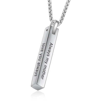 Personalized Engraving 4 Sides Pendant Necklace-Florence Scovel