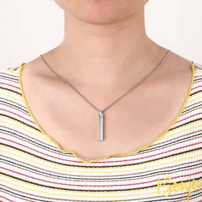 Personalized Engraving 4 Sides Pendant Necklace-Florence Scovel