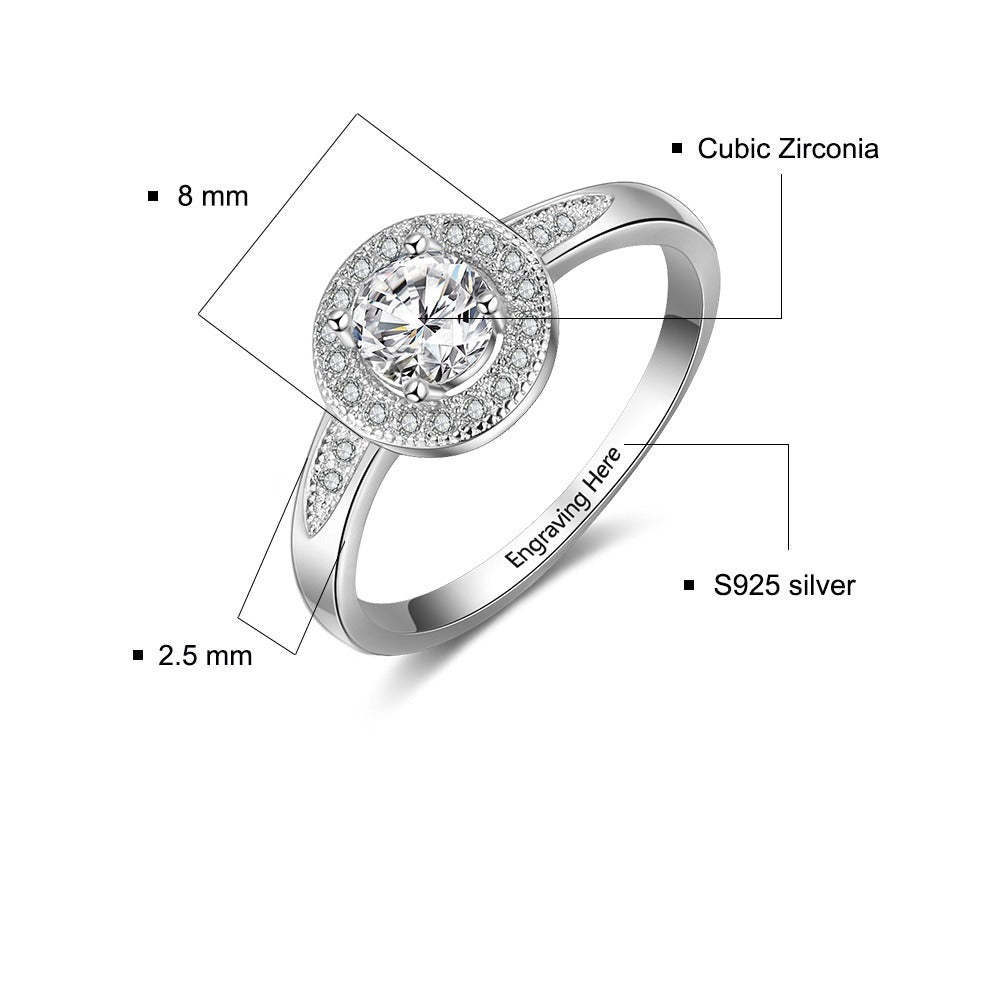 Sterling Silver Personalized Rings For Women-Florence Scovel