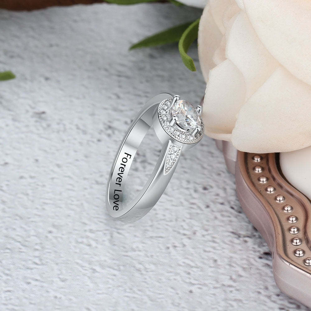Sterling Silver Personalized Rings For Women-Florence Scovel
