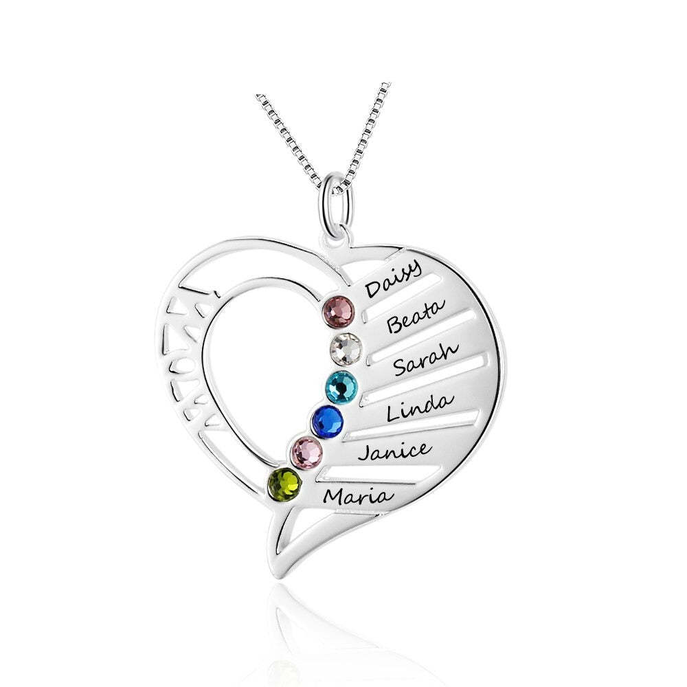 Personalized Birthstone Engrave Pendant-Florence Scovel