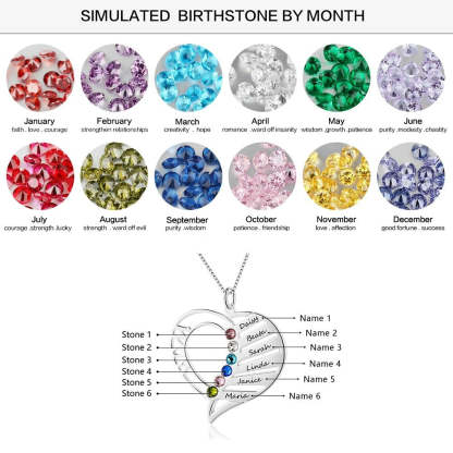 Personalized Birthstone Engrave Pendant-Florence Scovel