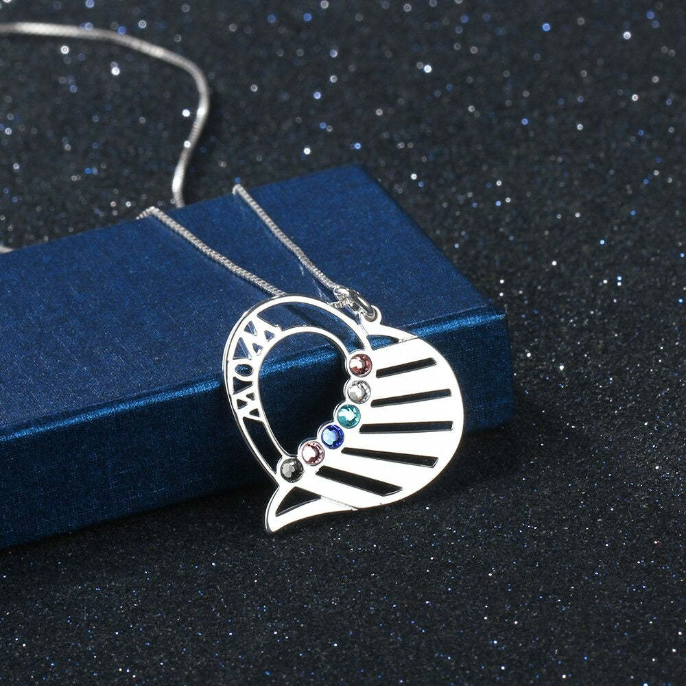 Personalized Birthstone Engrave Pendant-Florence Scovel