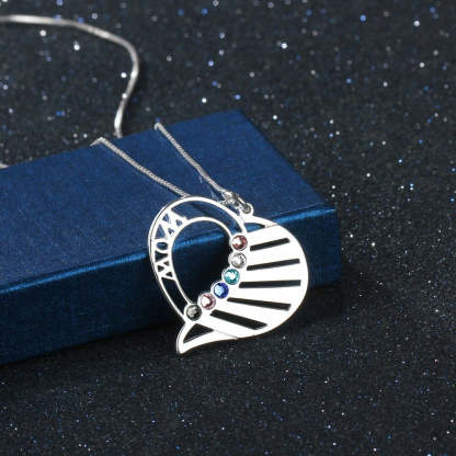 Personalized Birthstone Engrave Pendant-Florence Scovel