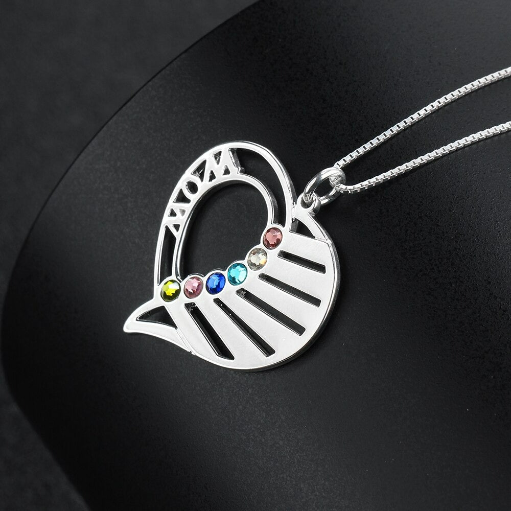 Personalized Birthstone Engrave Pendant-Florence Scovel