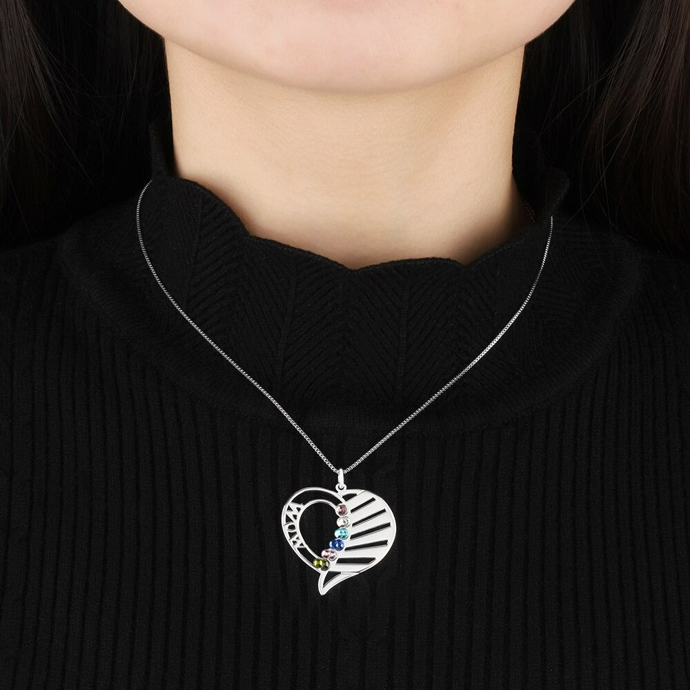 Personalized Birthstone Engrave Pendant-Florence Scovel
