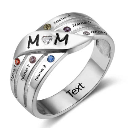 Personalize Birthstone Ring For Mom-Florence Scovel