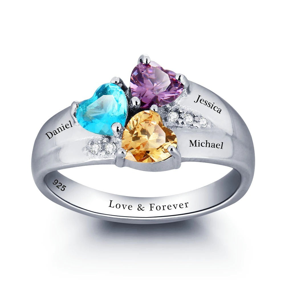 Personalized 3 Birthstone Ring-Florence Scovel