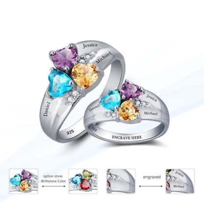 Personalized 3 Birthstone Ring-Florence Scovel