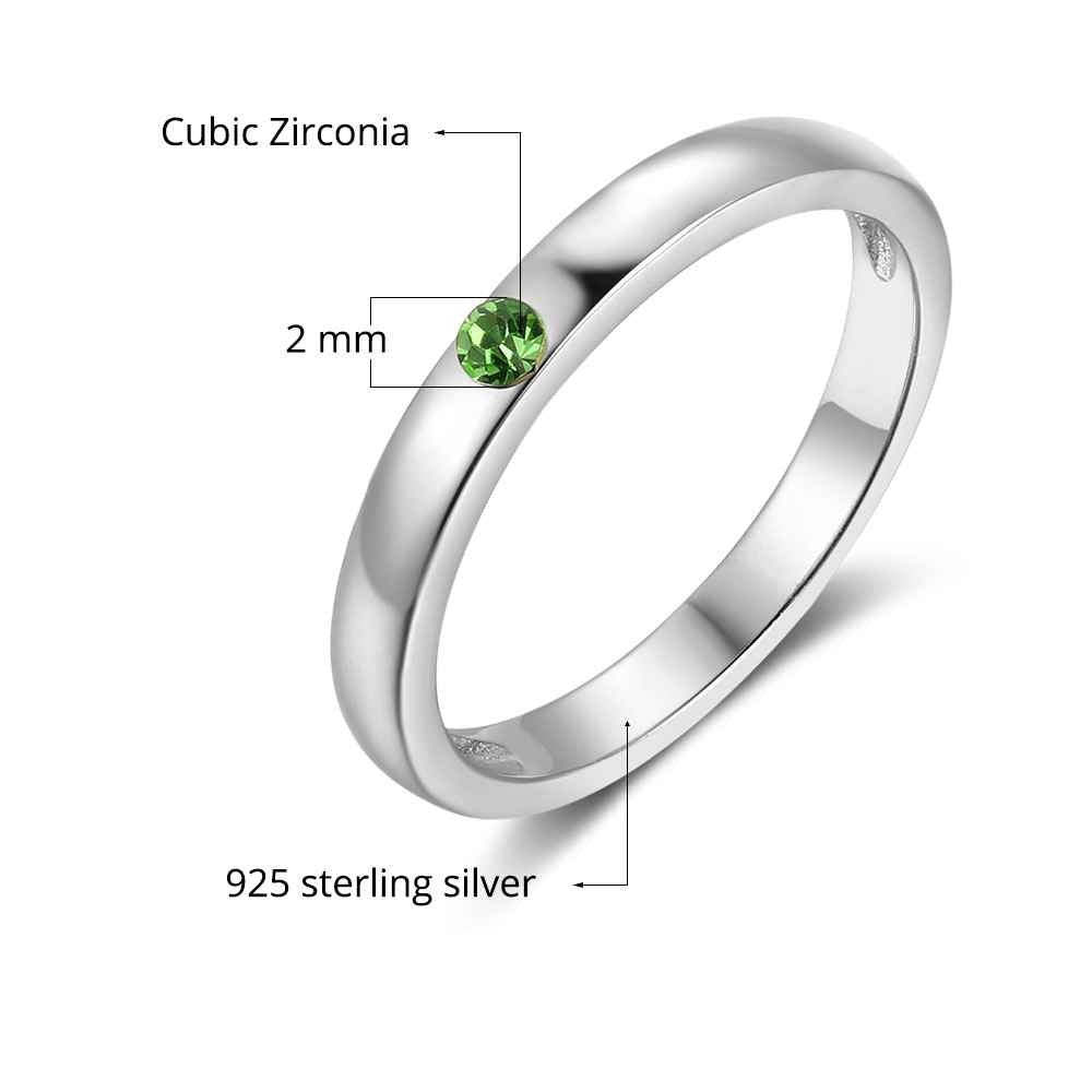 Sterling Silver Round Ring For Women-Florence Scovel