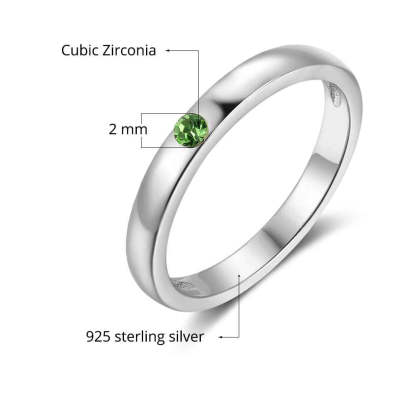Sterling Silver Round Ring For Women-Florence Scovel